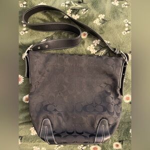 Coach Black Signature Shoulder Bag